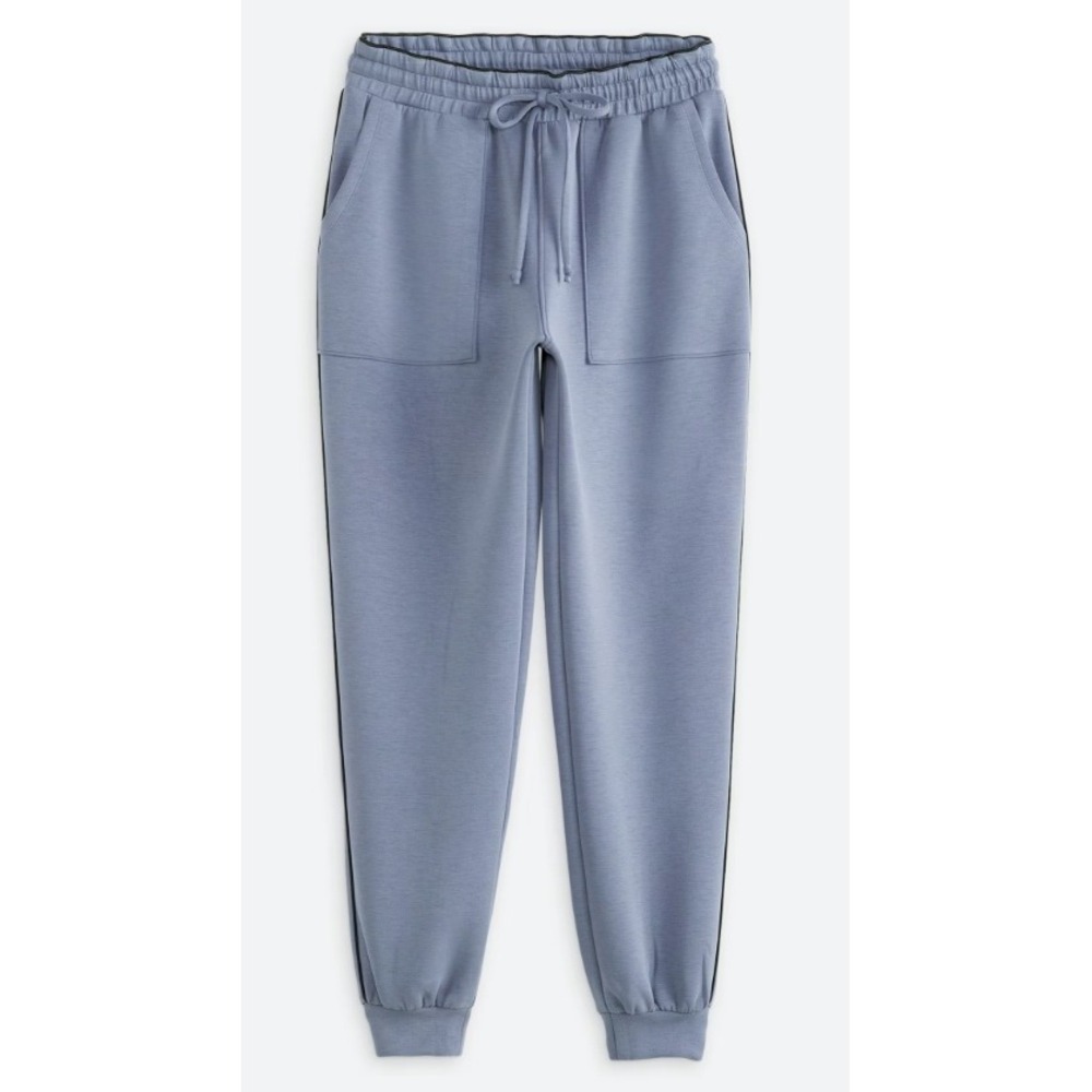 NWT- Rare- Thrive Societe Jogger Women Medium Indigo Blue Tonal Piping Detail